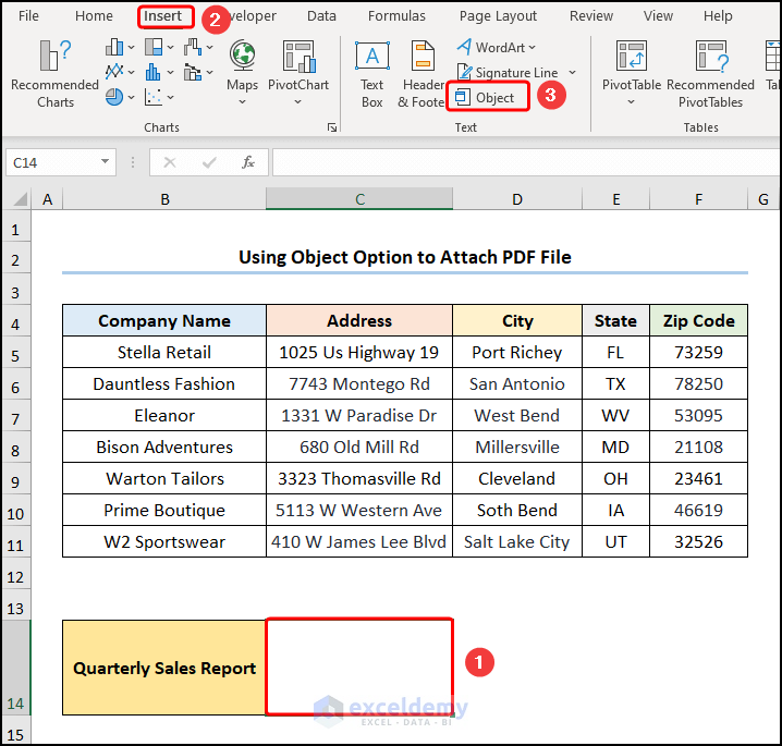 How to Attach PDF File in Excel