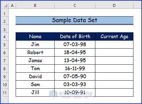  Handy Ways to Calculate Current Age in Excel