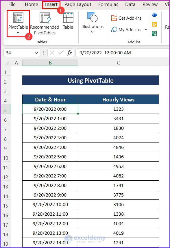 Using PivotTable to Calculate Daily Average in Excel