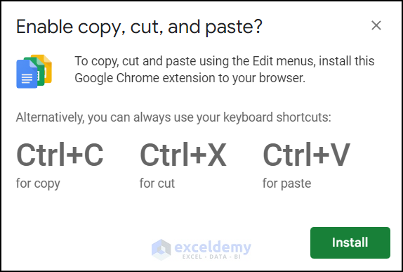 Extension for Copy and Paste from Excel to Google Sheets Not Working