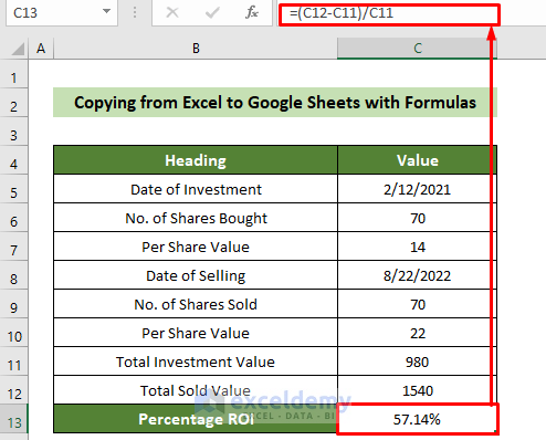 2 Effective Ways to Copy from Excel and Paste to Google Sheets with Formulas
