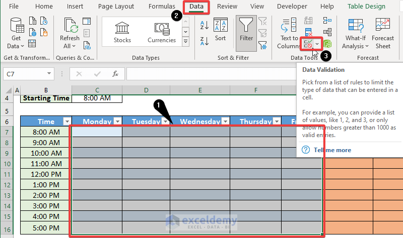 employ Excel's Data Validation tool