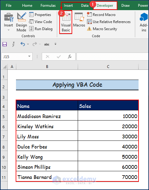 Applying VBA Code to Middle Align in Excel