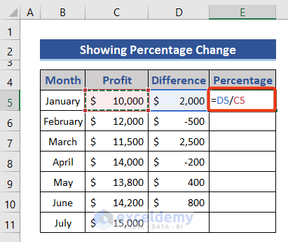 Calculate percentage for Excel bar chart
