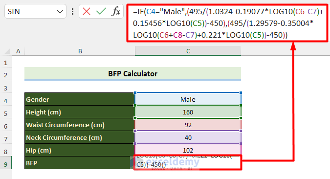 Finding BFP to calculate age