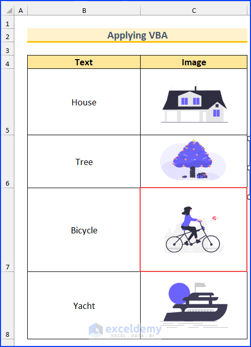 Final Output of Method 2 to Paste Image into Excel Cell from Clipboard