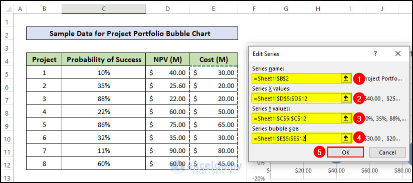 Edit Data Series for bubble chart