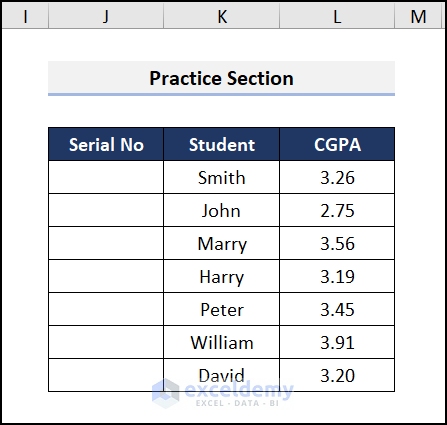 Practice Section