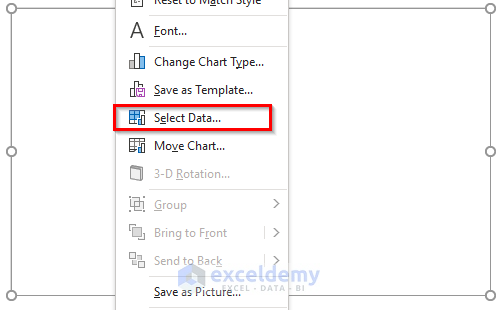 select data to create a comparison column chart in excel