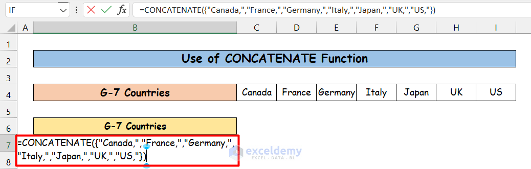 Concatenate Rows By Applying CONCATENATE Function