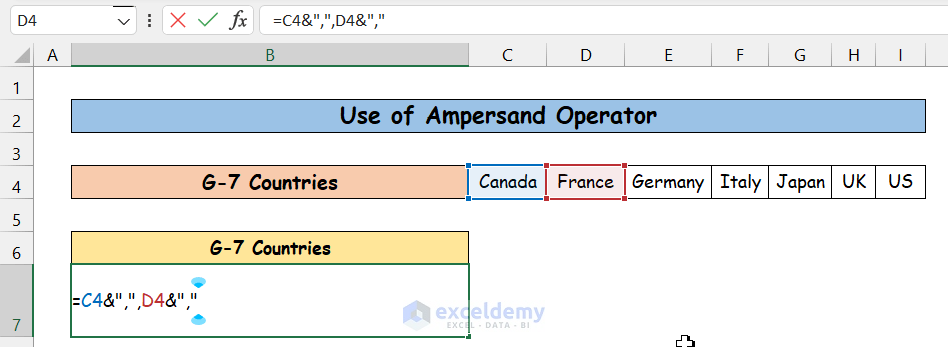 Concatenate Rows Using Ampersand Operator