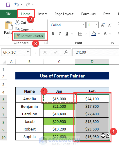 use Format Painter to copy conditional formatting