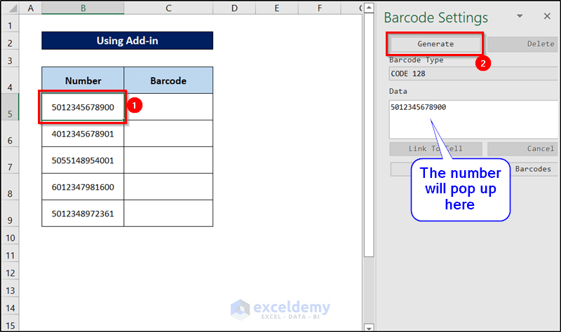 add-in for ean 13 barcode generator excel