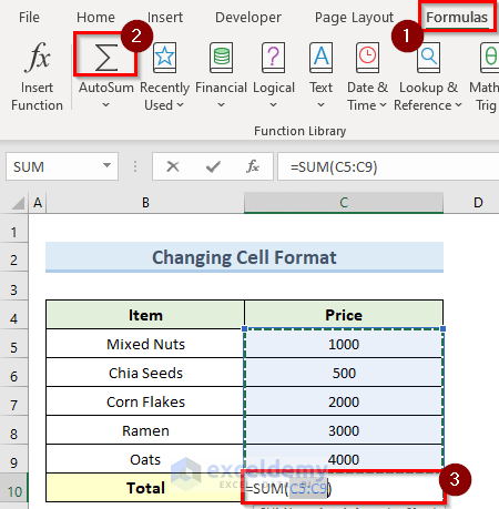Autosum Error Excel AutoSum Not Working: 4 Possible Solutions