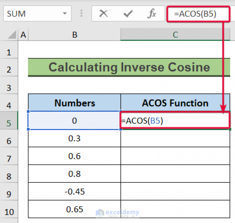 Cos And Sin In Degrees Excel _ How to Use Trigonometric Functions in ...