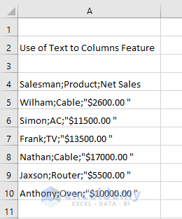 Open CSV with Delimiter Using Text to Columns Feature