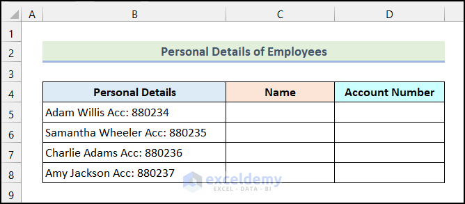 Application of Text to Columns Feature Using Word Delimiter in Excel
