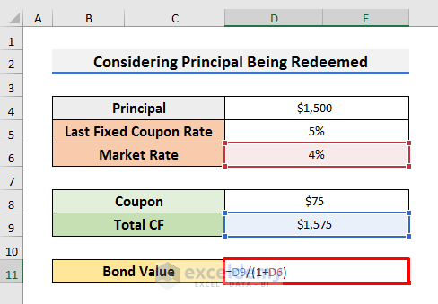 Floating Rate Bond Valuation Considering Principal Being Redeemed