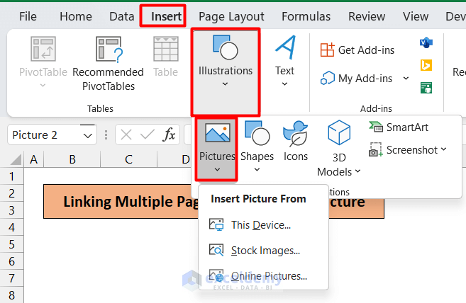 Link Multiple Page PDF File with a Picture