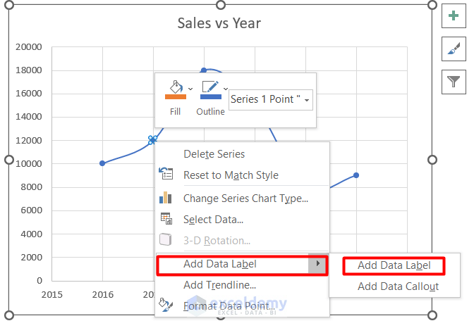 Adding a Comment on a Graph in Excel from Data Label