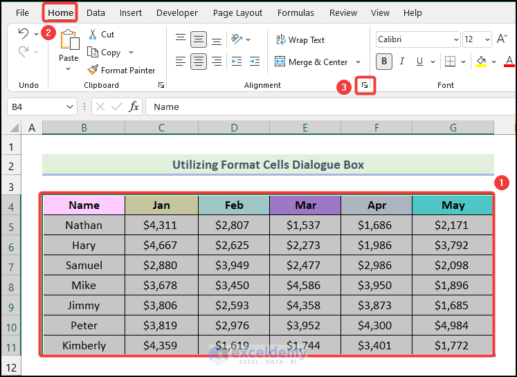 Utilizing Format Cells Dialogue Box to bottom align in excel