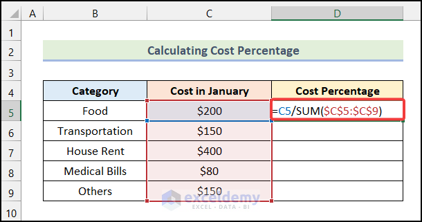 How to Calculate Cost savings Percentage in Excel