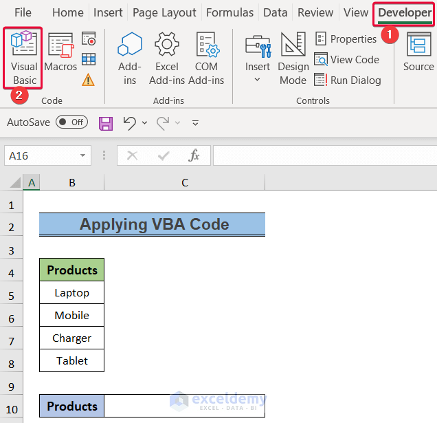 opening visual basic module to show how to convert column to text with delimiter in excel