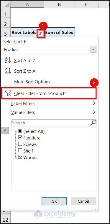 clearing text filter from pivot table to convert text filter to date filter in excel