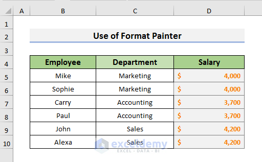 How to Copy Cell Formatting in Excel