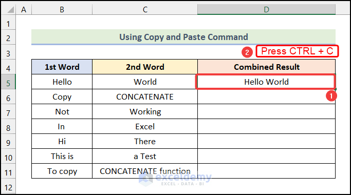 Copy CONCATENATE Function to copy concatenate formula in excel