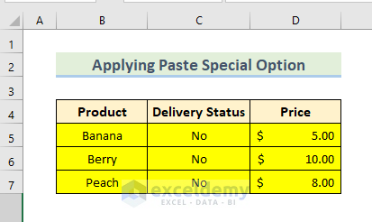 how to copy only highlighted cells in excel paste special