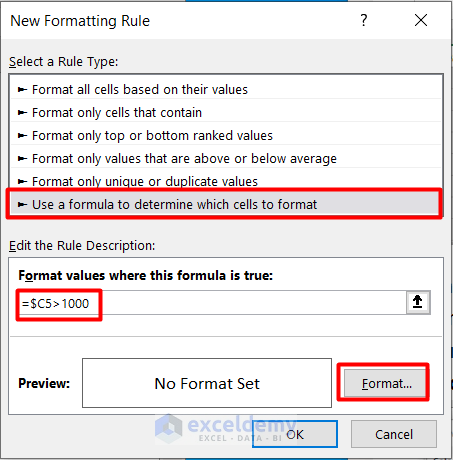 New rule of how to lock borders in Excel