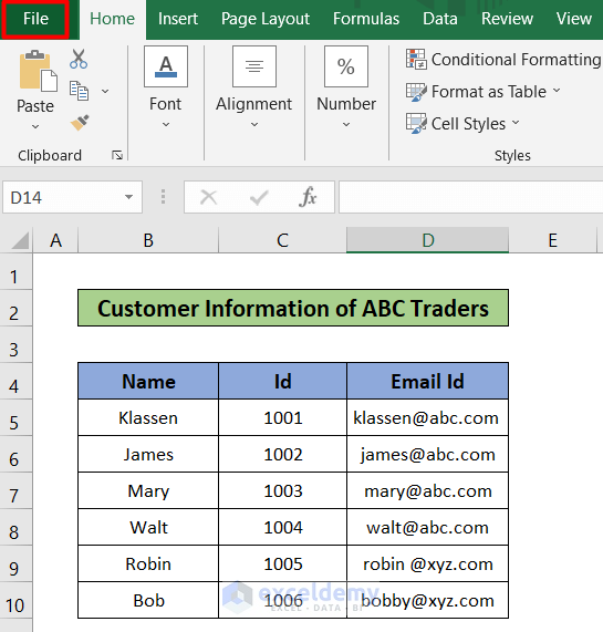 save as option of how to make a csv file in excel of contacts