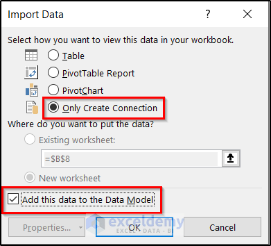 import data options to open large csv files in excel through power query