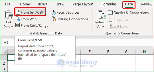 Use Power Query Editor to Import VCF File in Excel