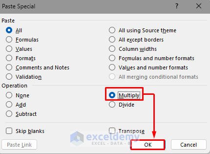 Remove Inverted Comma Using Multiplication