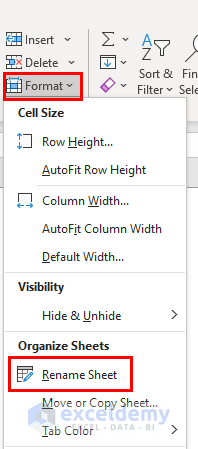 Rename Sheet with Format Option 