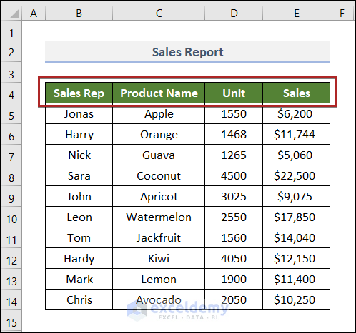 Apply Formatting to Imported data from Google Sheets to Excel to Make It Engage