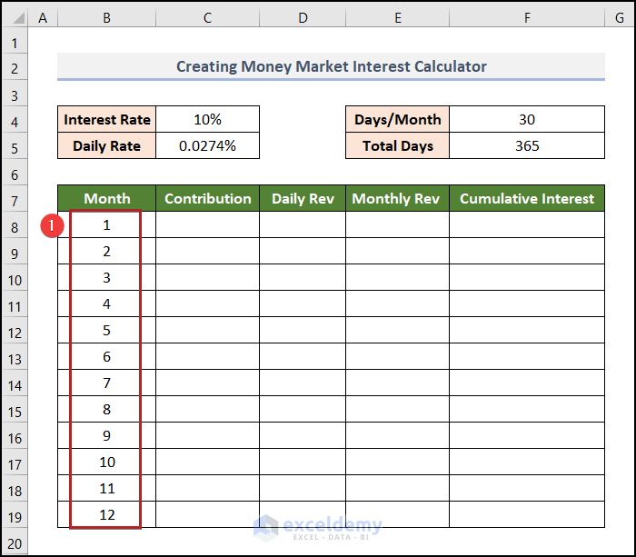 Calculate Daily and Monthly Revenue