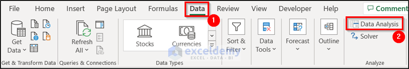 opening data analysis toolpak for nested anova in excel