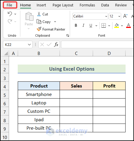 Using Excel Options Feature When Paste Special Is Not Working in Excel