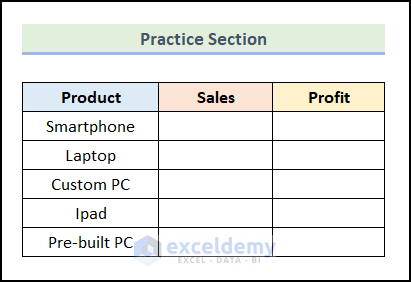 practice section when Paste Link is not working in Excel