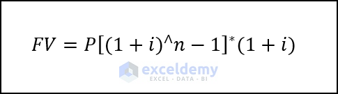 Formula of SIP calculator in Excel