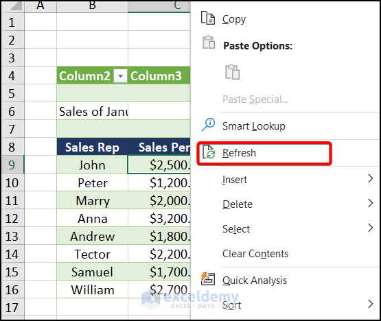 Sync the Excel File to Google Sheet