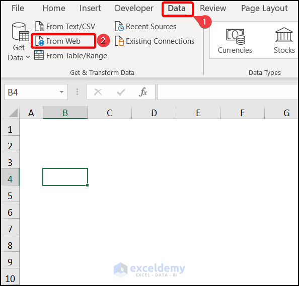 Import Data to Excel