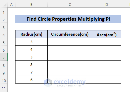 How to Multiply Pi in Excel 