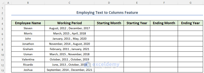 Applying Text to Columns Feature to Truncate Text in Excel