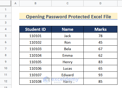 How to Open Password Protected Excel File in Google Sheets