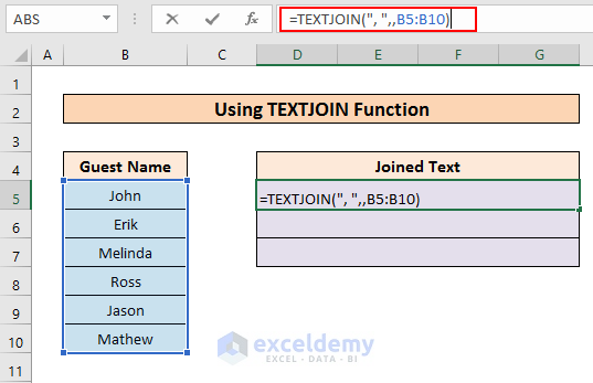 Concatenar con delimitador en Excel