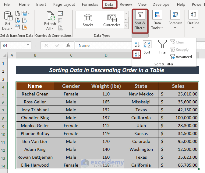 Manipulate Data in Excel